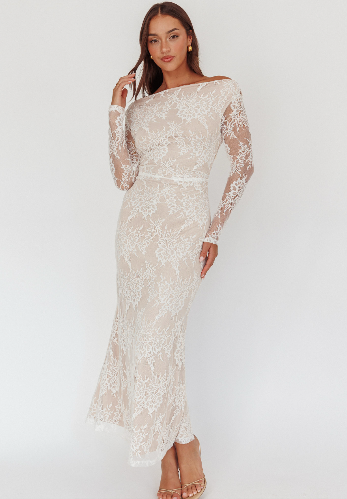White lace dress