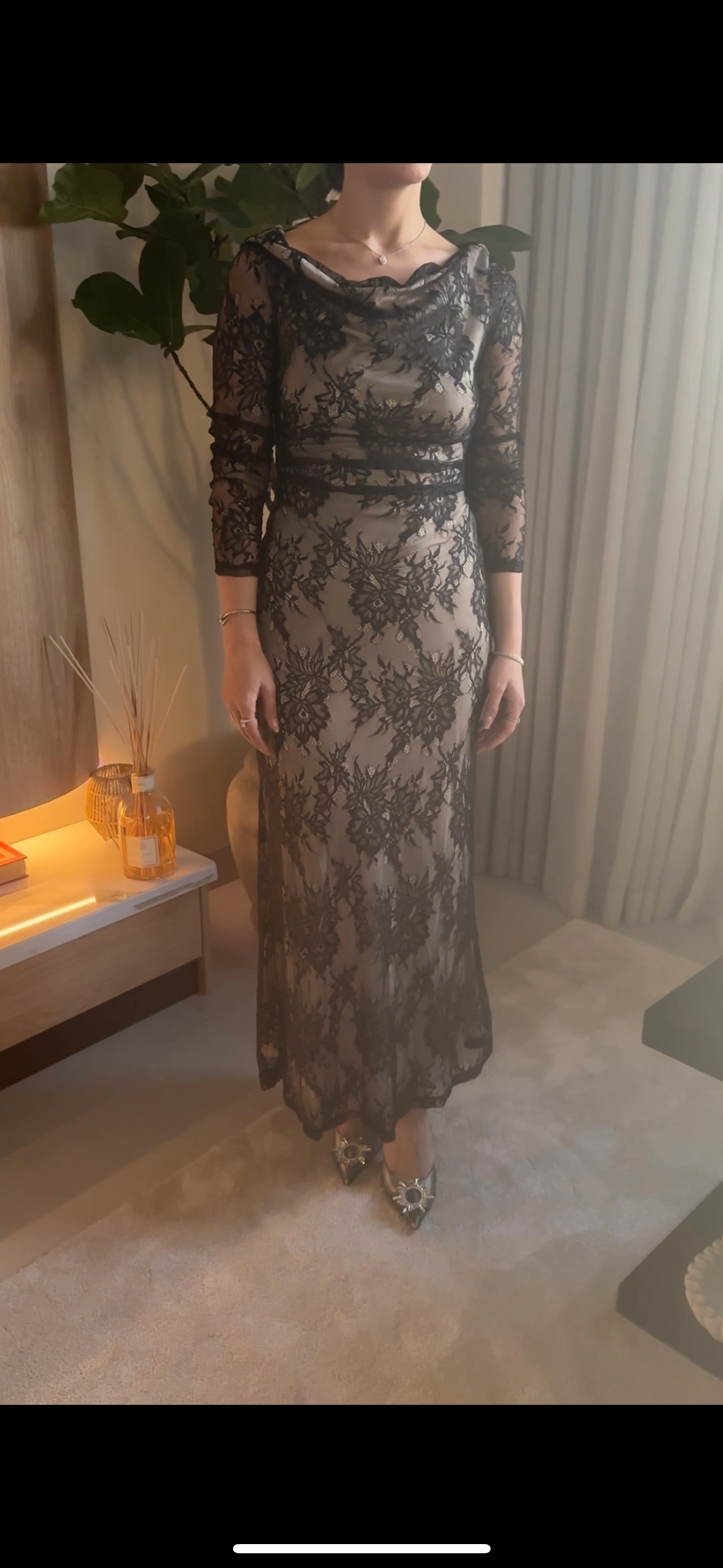 Black lace dress