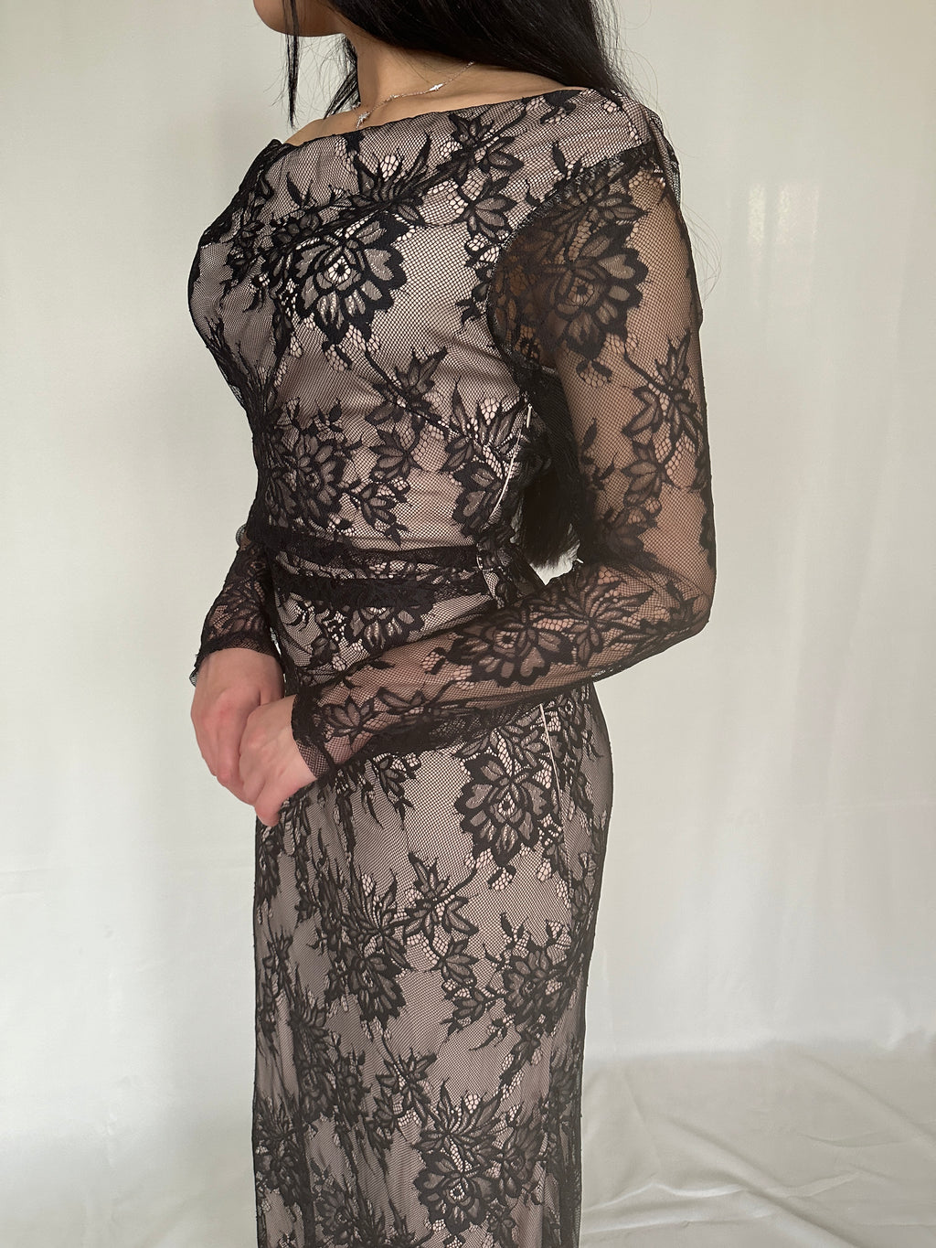 Black lace dress
