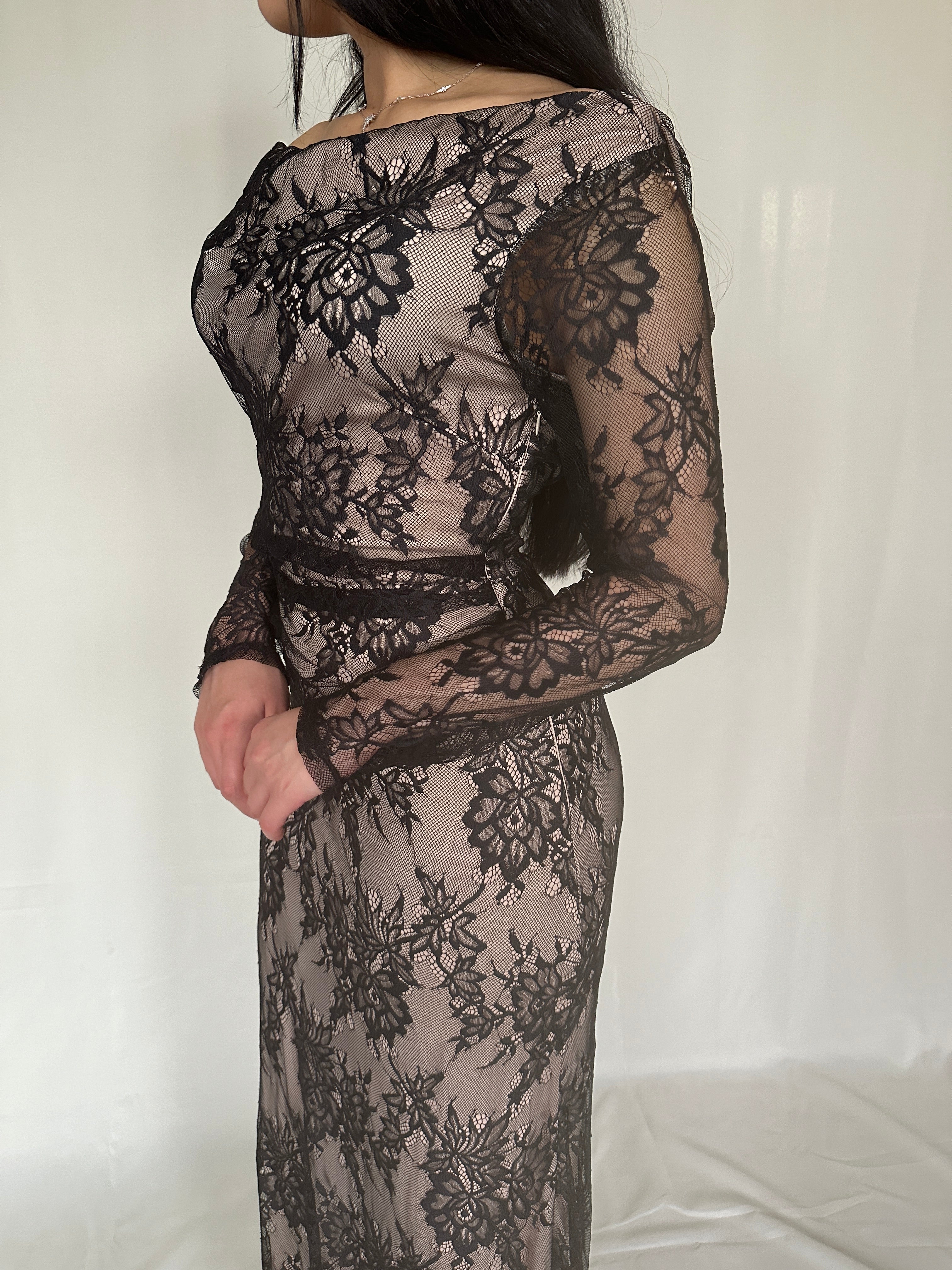 Black lace dress